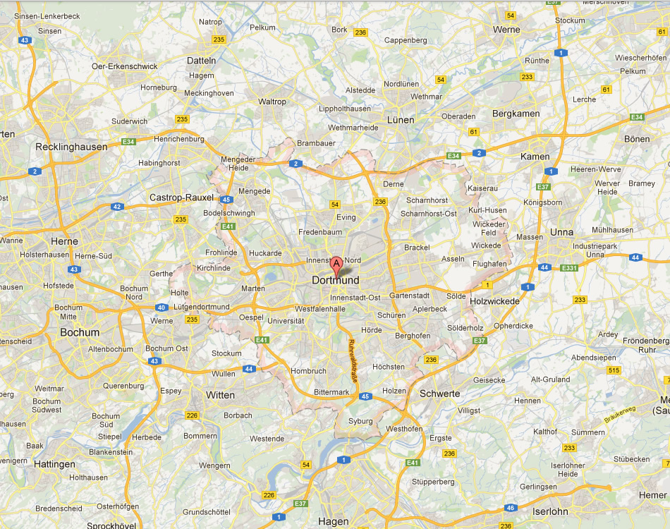 map of Dortmund