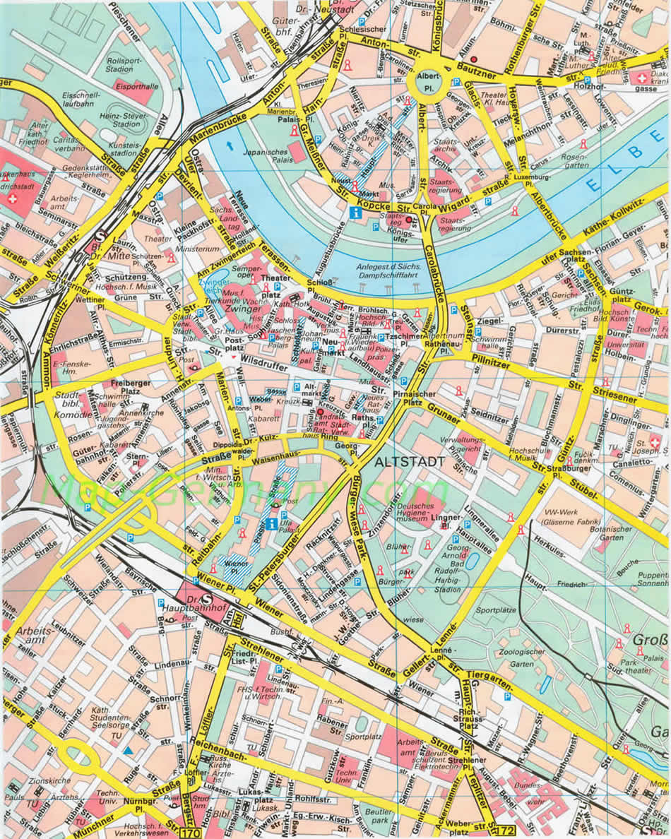 Dresden city map