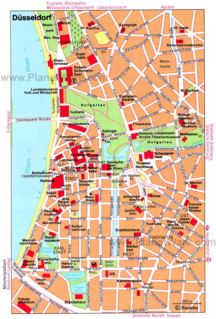 dusseldorf downtown map