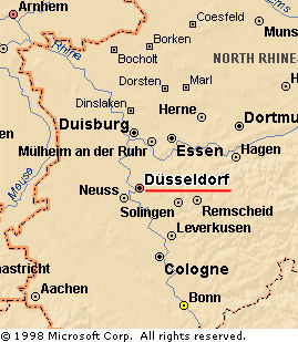 dusseldorf regional map