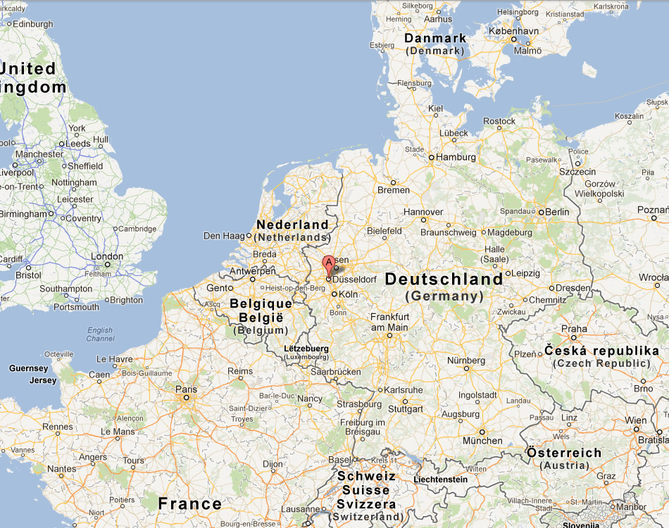 map of Dusseldorf germany