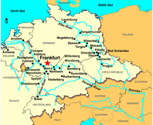germany map frankfurt