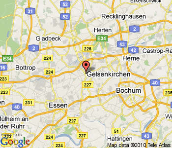 Gelsenkirchen area map
