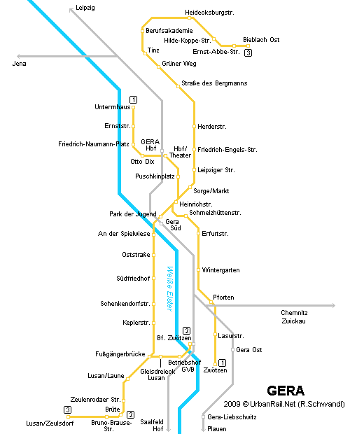 Gera metro map