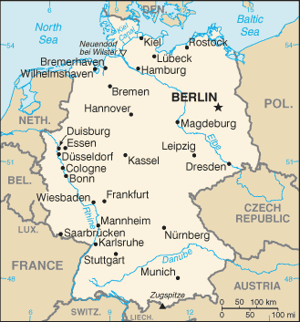 Germany Cities Map