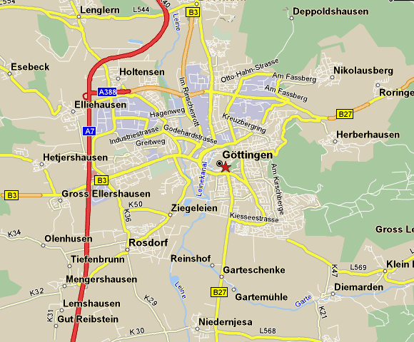 gottingen route map