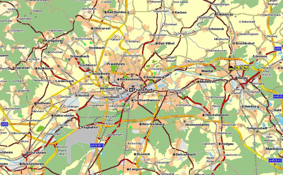 Hanau regional map