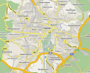 Kassel province map