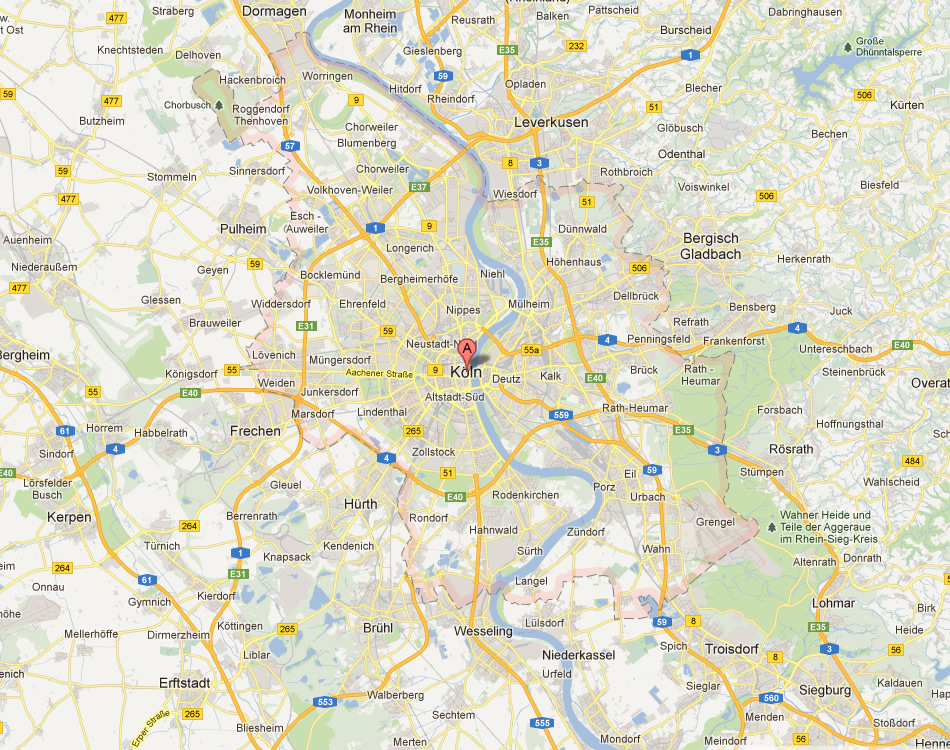map of cologne
