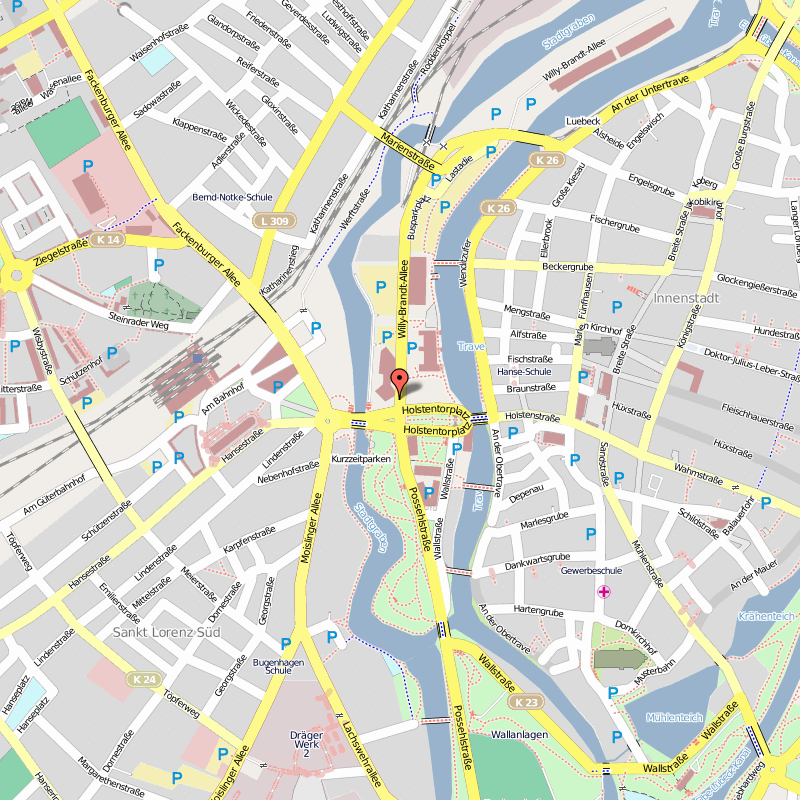 Luebeck Hotel Map
