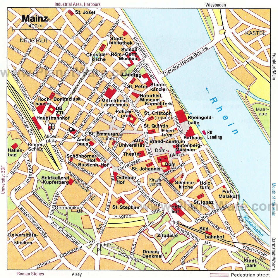 mainz downtown map