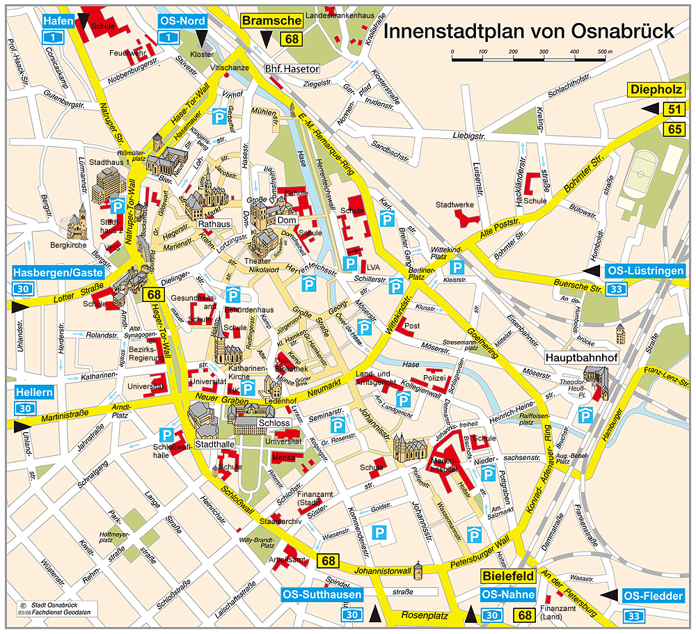 Osnabruck Tourist Map