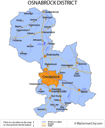 osnabrueck districts map