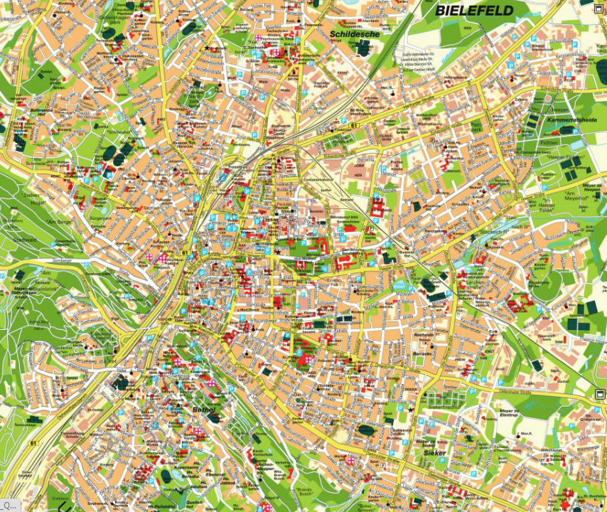 Paderborn bielefeld map