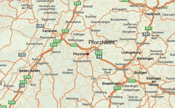 Pforzheim regions map