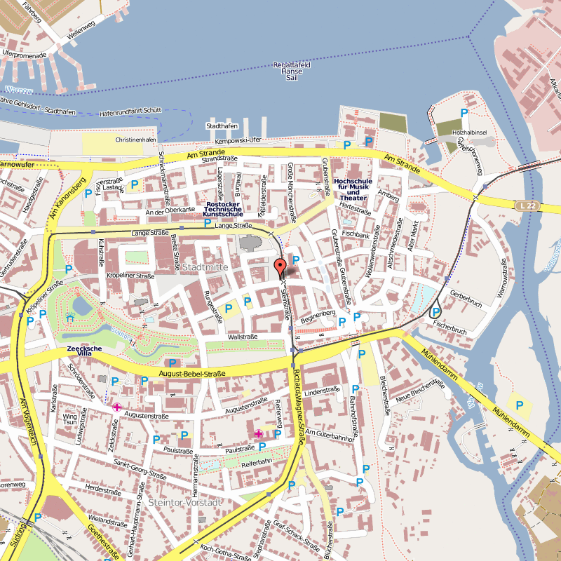 Rostock city map