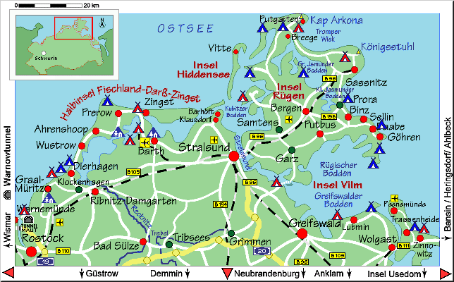 Rostock regions map