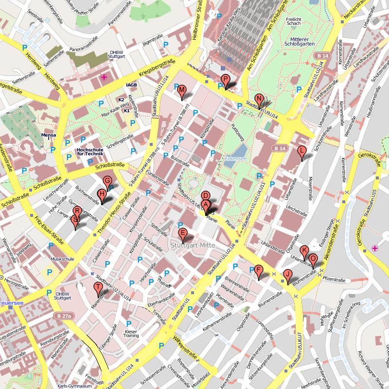 Stuttgart political map