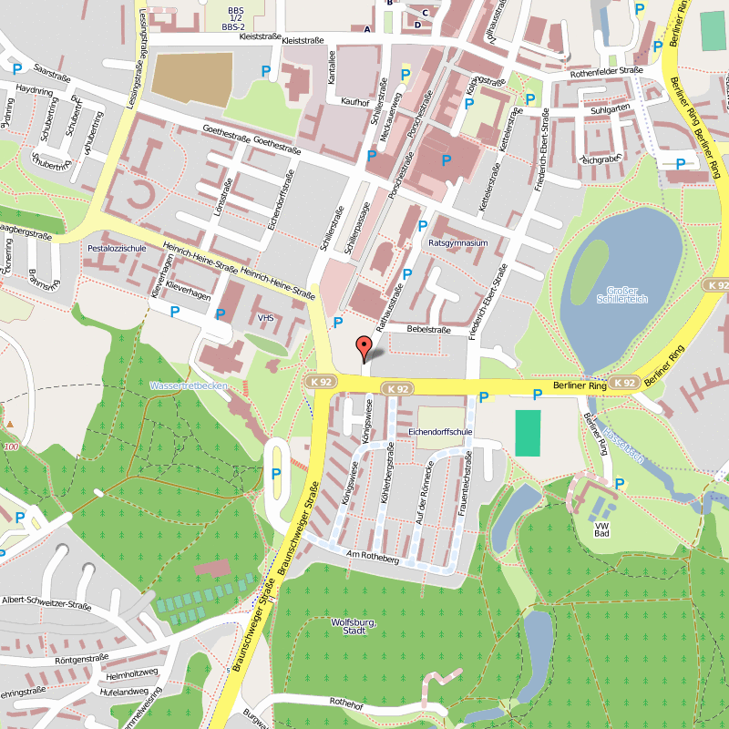 Wolfsburg city map