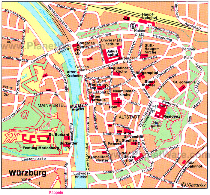 wurzburg downtown map