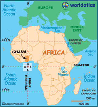 ghana map africa