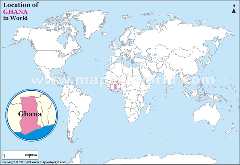 ghana map world