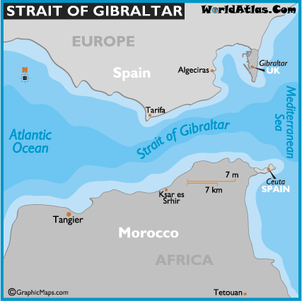 strait of gibraltar map