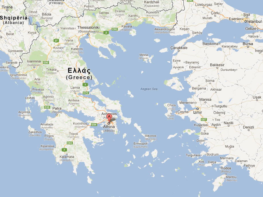 greece athens map