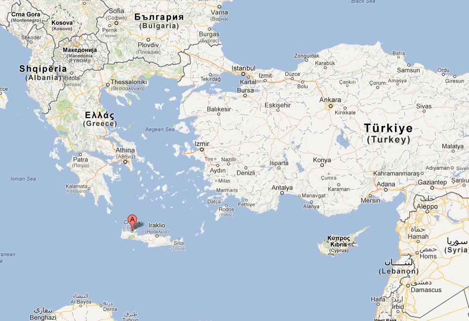map of Chania greece