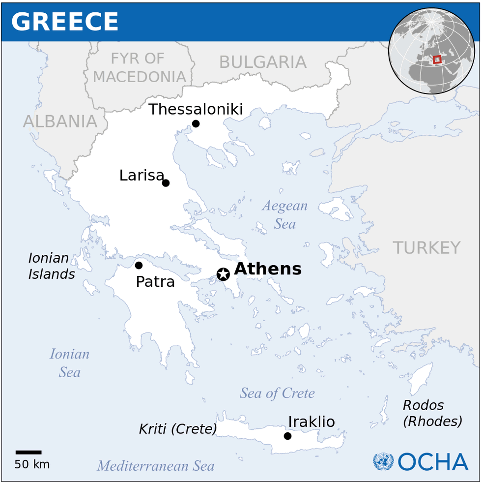 Greece Location Map