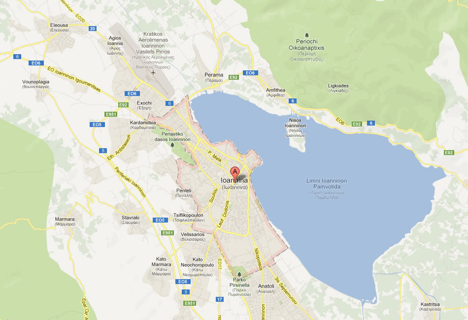 map of Ioannina