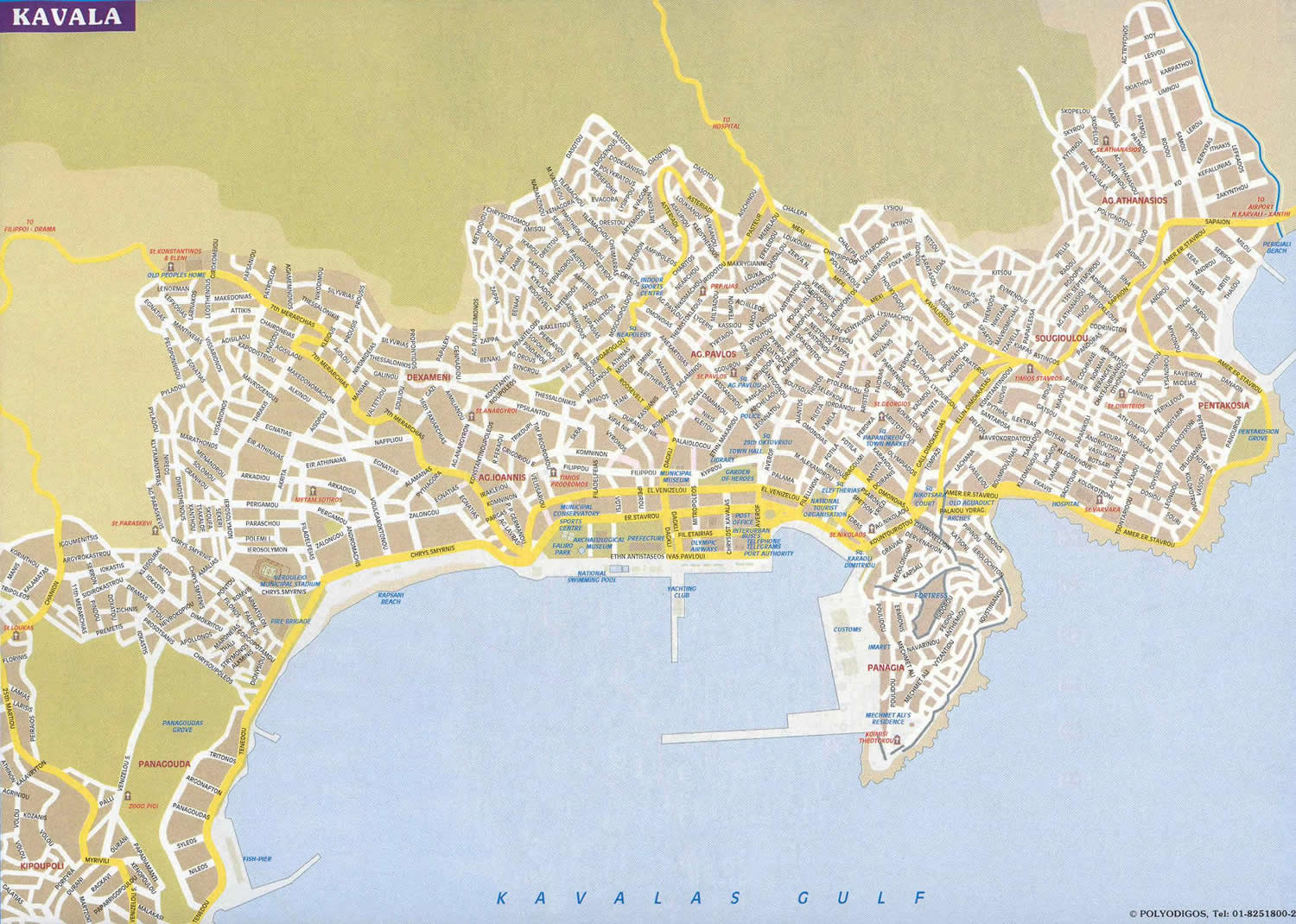 Kavala map