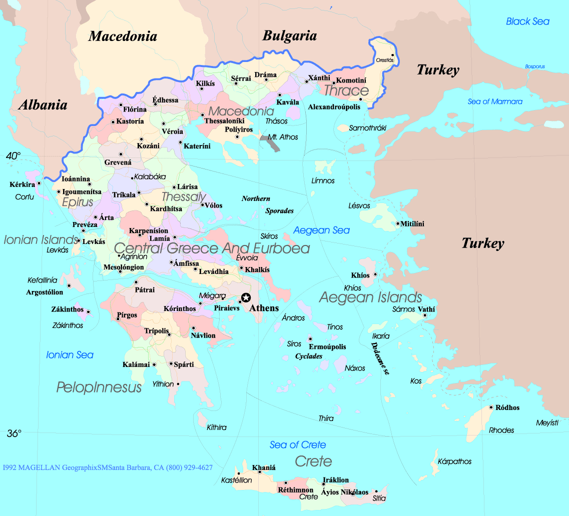 Greece Map and Greece Satellite Images