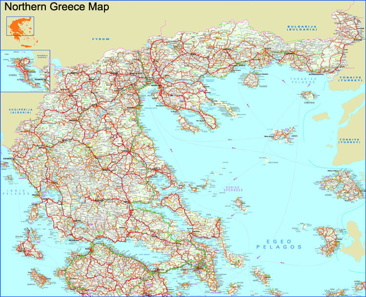 Northern Greece Map