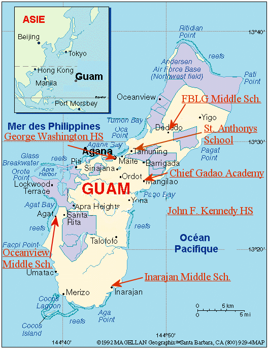 Guam Map and Guam Satellite Images