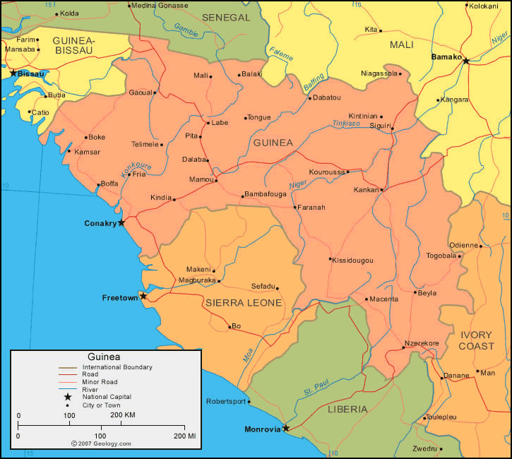 MAP OF GUINEA