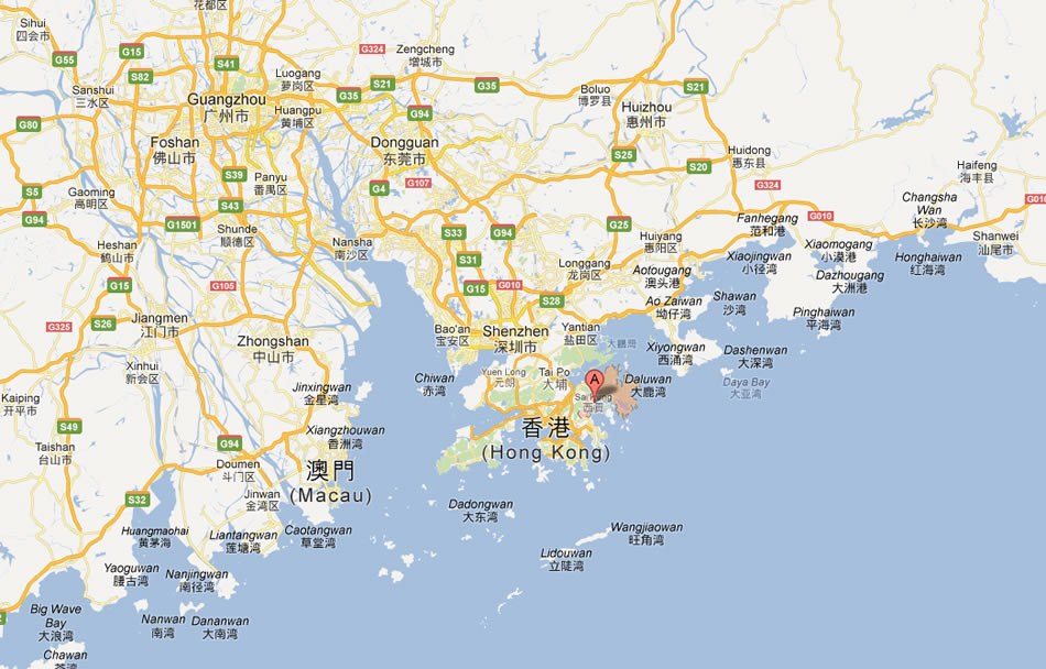 map of Sai Kung hong kong