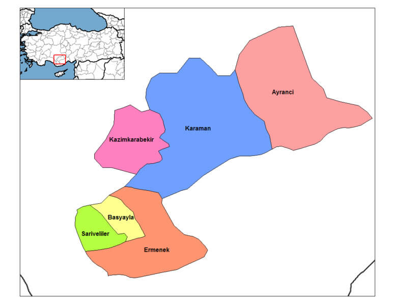 Karaman Map and Karaman Satellite Image