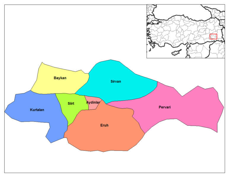 Siirt Map and Siirt Satellite Image