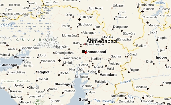 Ahmedabad Map and Ahmedabad Satellite Image