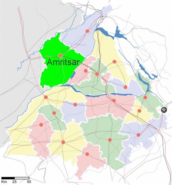 Punjab Amritsar map