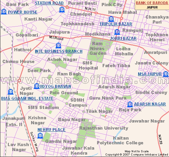 Baroda center map jaipur