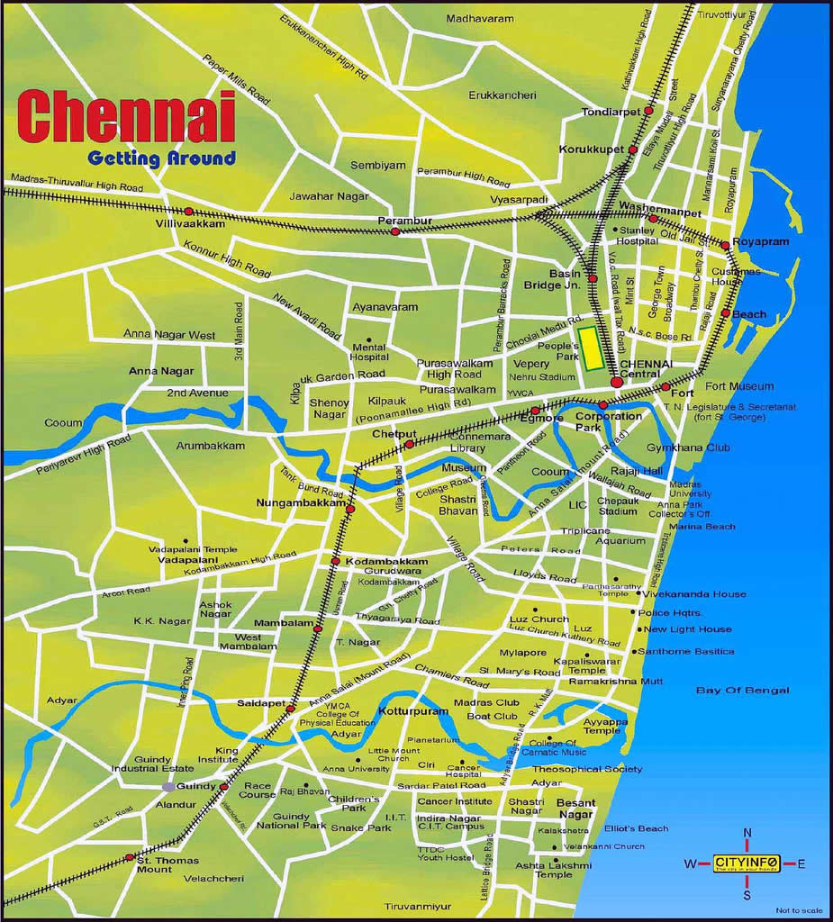 Chennai Map and Chennai Satellite Image