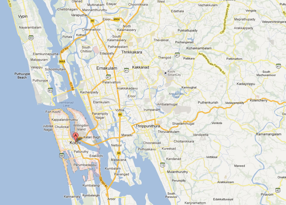 Map Of Cochin 