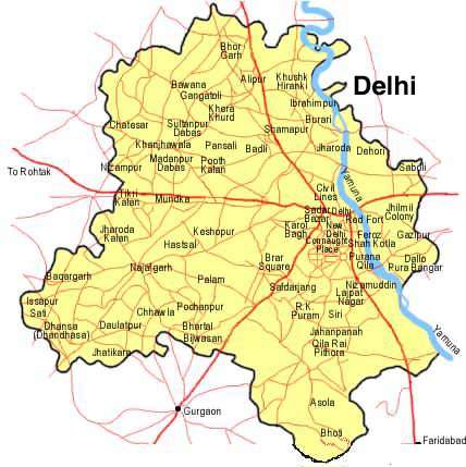 delhi regional map