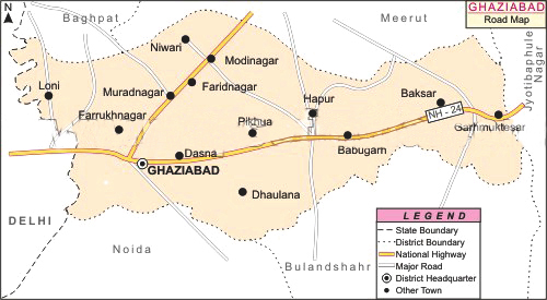 Ghaziabad road map