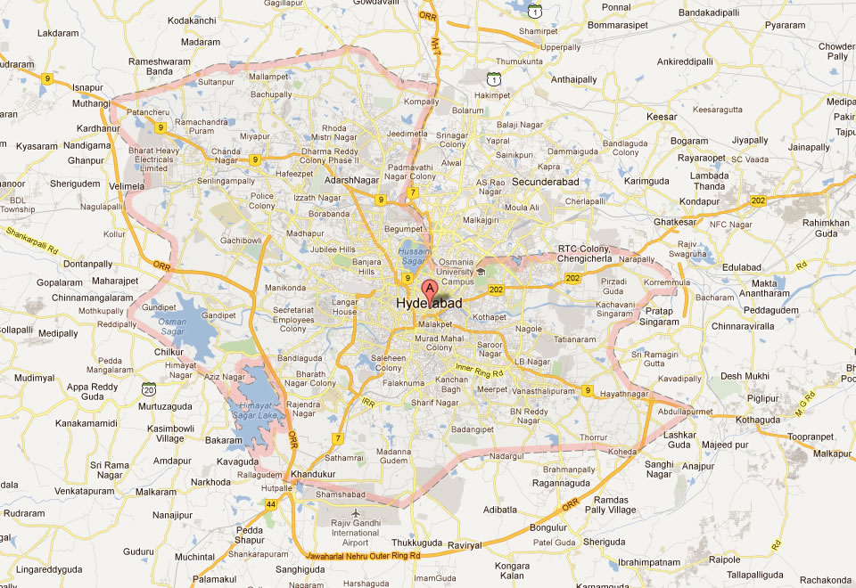 Hyderabad Map - India