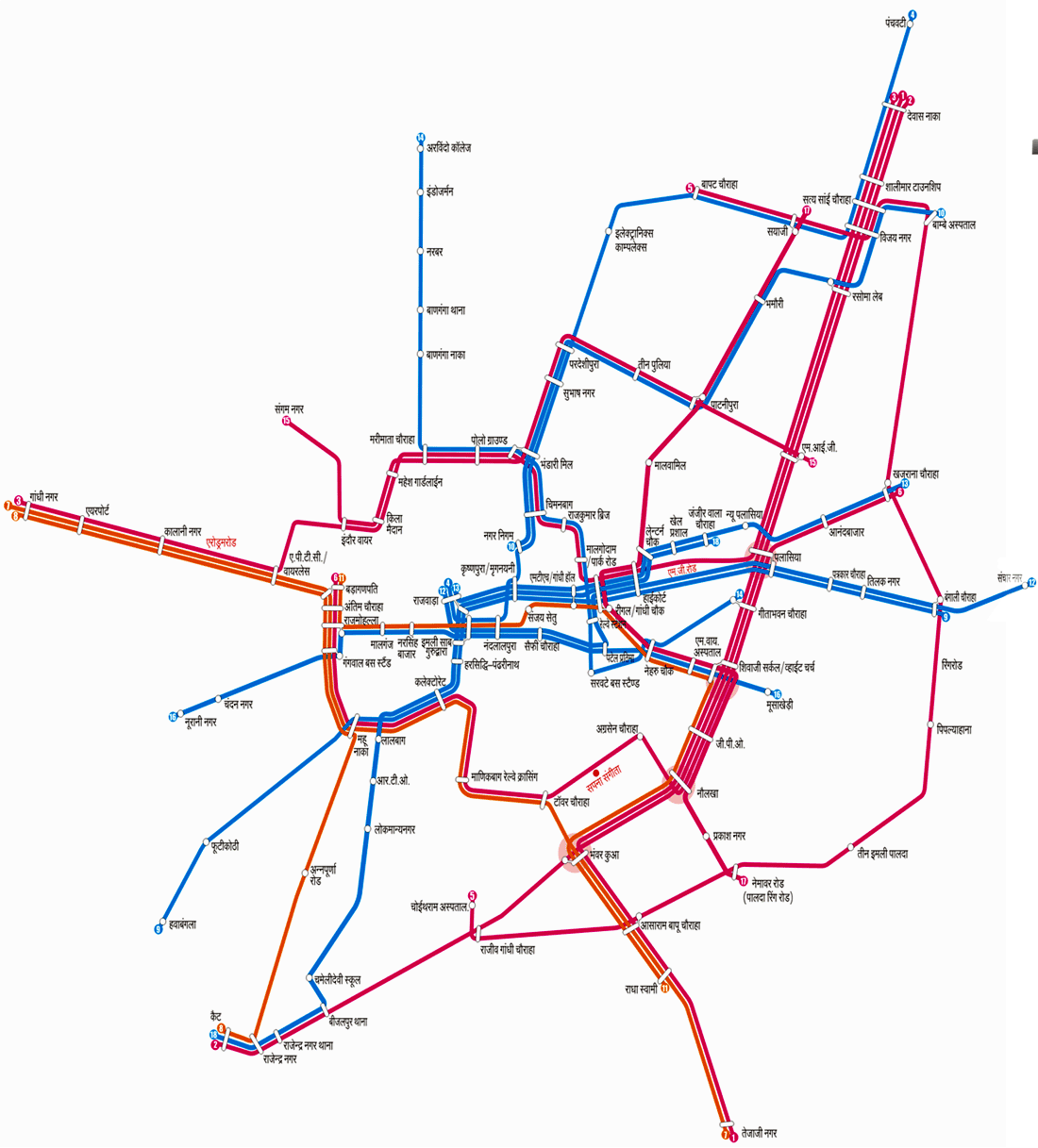 Indore Bus Map
