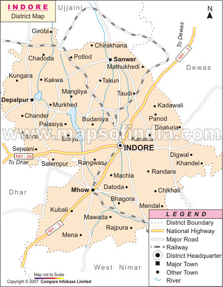 indore district map