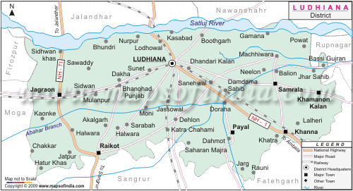 Ludhiana map